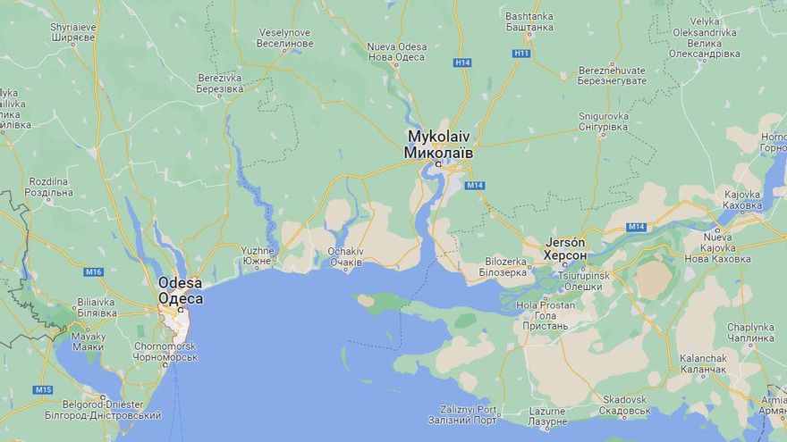 Mapa de la situación de Odesa