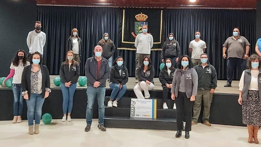 Puntallana forma a 15 personas en albañilería y mantenimiento de zonas verdes
