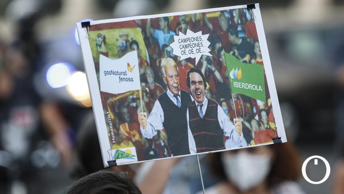 Manifestación contra el precio del suministro eléctrico