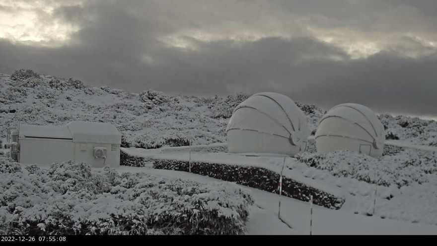 La nieve llega a las cumbres de La Palma