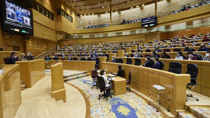 El presidente del Gobierno, Pedro Sánchez, interviene en una Sesión de Control en el Senado, en una imagen de archivo.