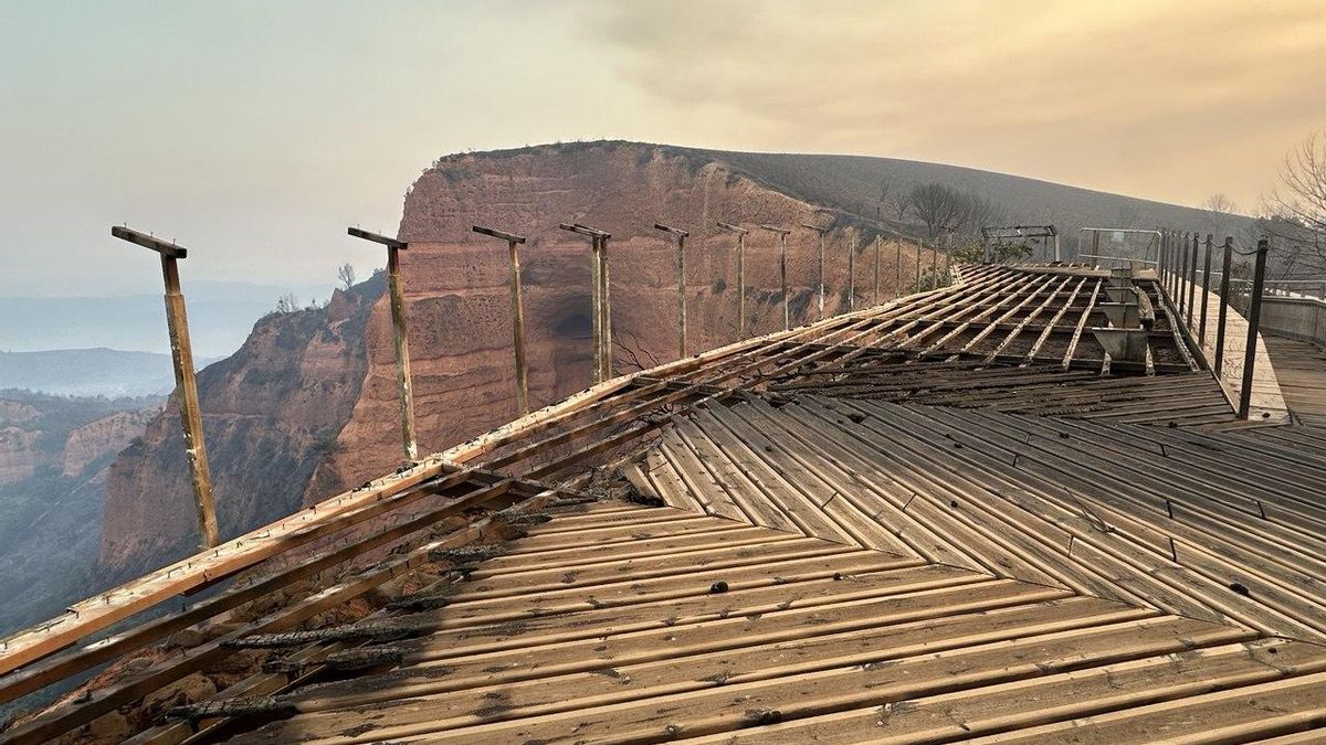 Desolación en Las Médulas tras los incendios forestales