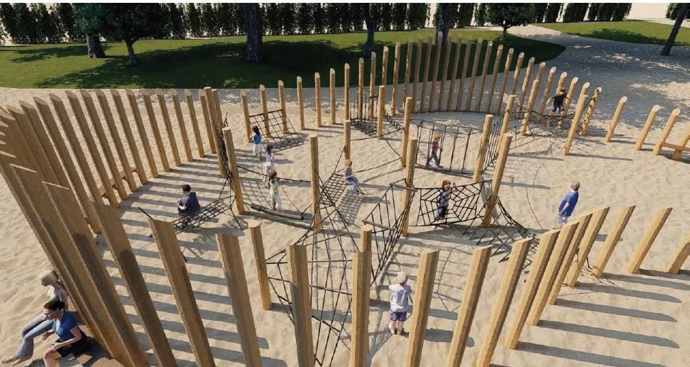 Recreación de una de las partes de la infraestructura en la licitación