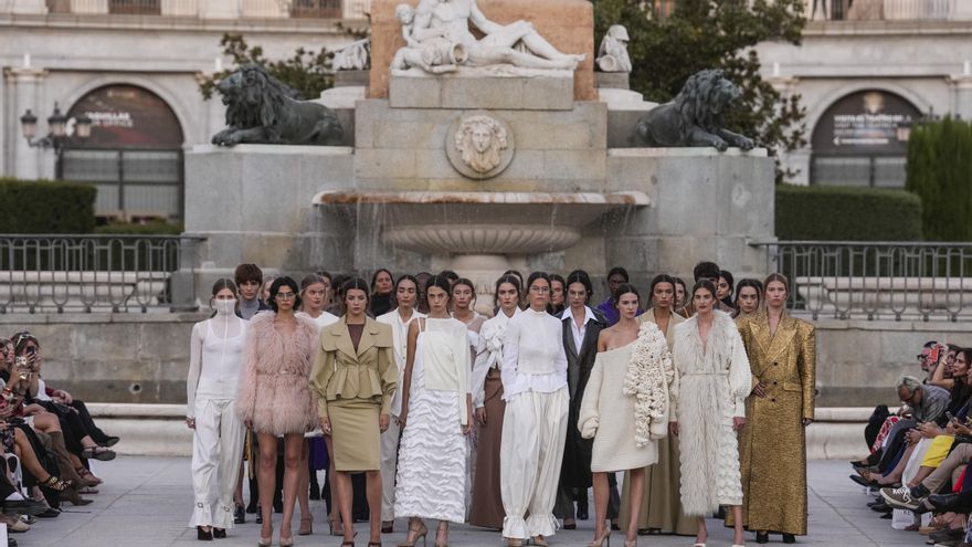 Los jardines de la Plaza de Oriente, escenario inaugural de la semana de la moda de Madrid