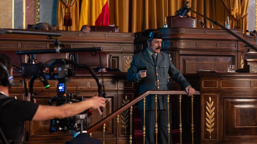 El rodaje del golpe de estado en el Congreso de 'Anatomía de un instante'
