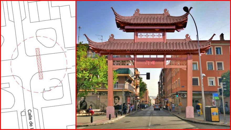 Nadie quiere construir los arcos que el Ayuntamiento de Madrid diseñó para el Chinatown de Usera
