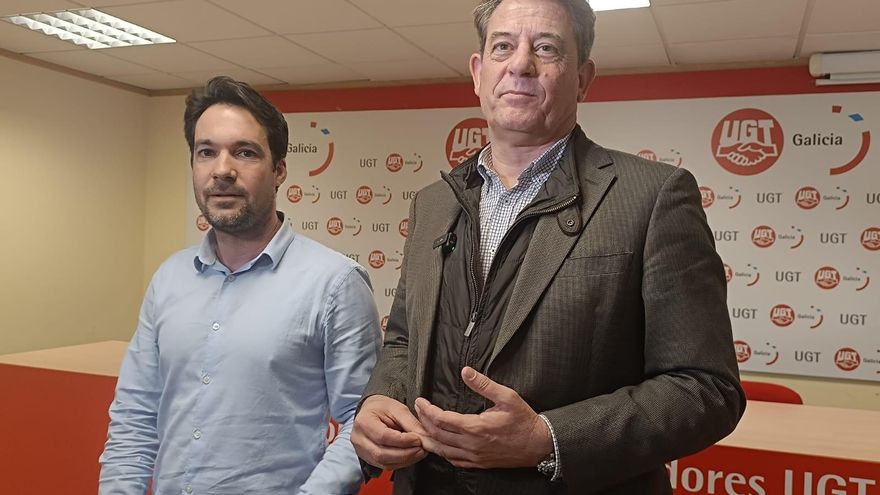 El secretario xeral del PSdeG, José Ramón Gómez Besteiro, se reúne con el nuevo líder de UGT Galicia, Cristóbal Medeiros