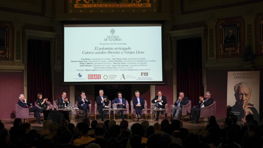 Expresidentes iberoamericanos rinden homenaje a Vargas LLosa en 'El polemista arriesgado'