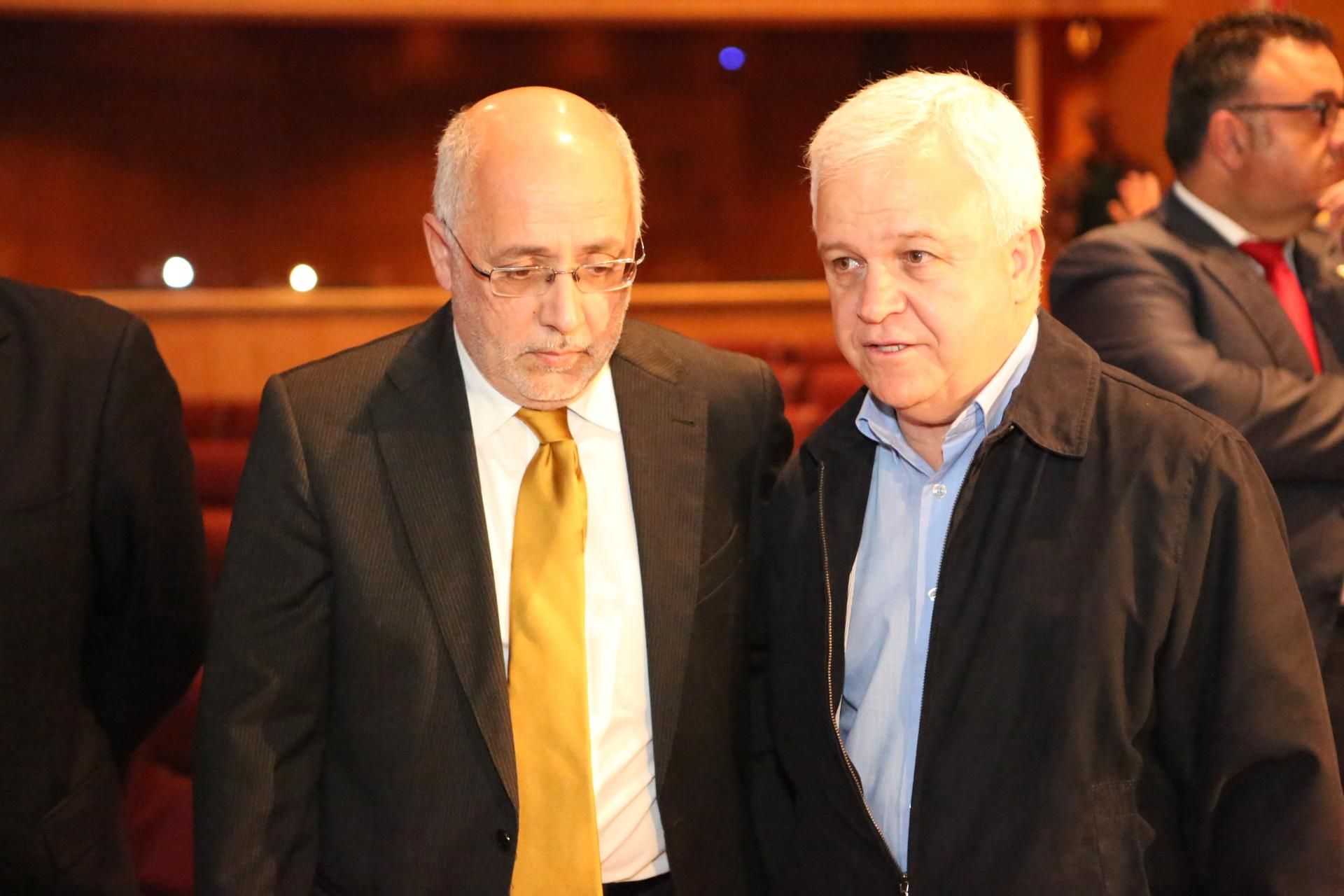 El presidente del Cabildo, Antonio Morales y el consejero Carmelo Ramírez (ALEJANDRO RAMOS)