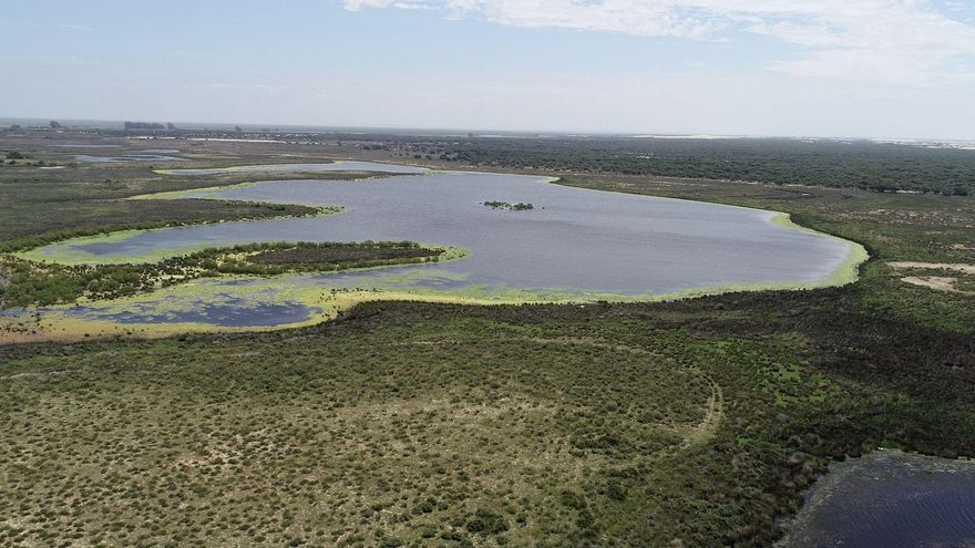 Aspecto que presentaba la laguna de Santa Olalla el pasado 3 de noviembre.