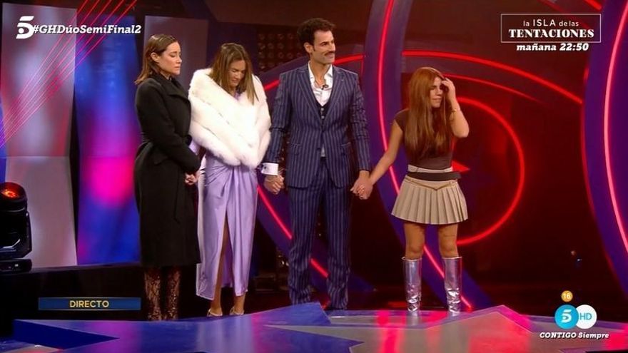 'GH Dúo' retorció su segunda semifinal para que Adara presenciara la expulsión de su madre y dejar solo a tres finalistas