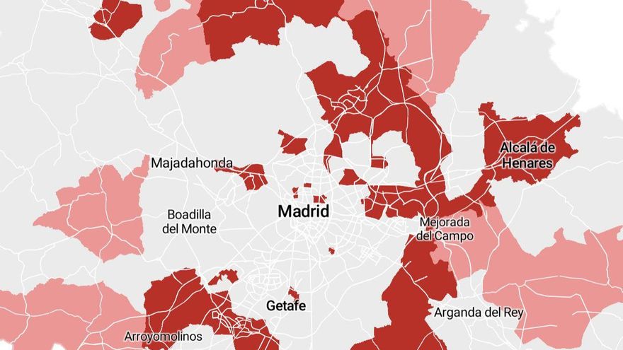 Mapa de restricciones en Madrid 05/02