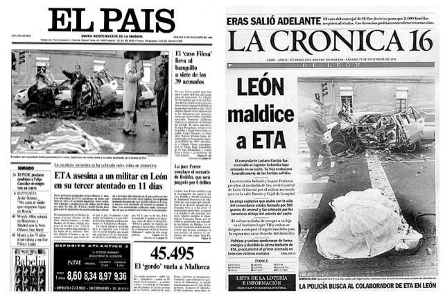 Los periódicos dieron la noticia al día siguiente abriendo todas las portadas.