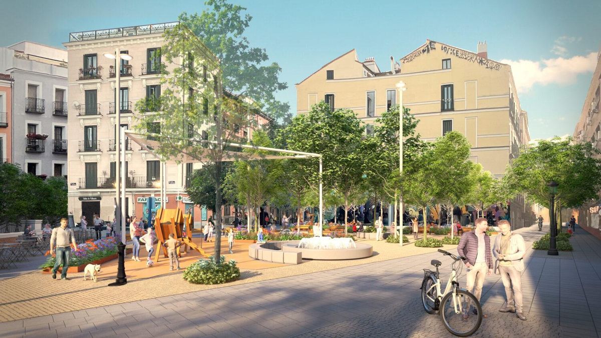 Recreación de cómo quedará la reforma en la plaza del Rastrillo