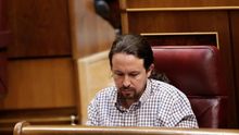 Pablo Iglesias durante el debate de investidura.