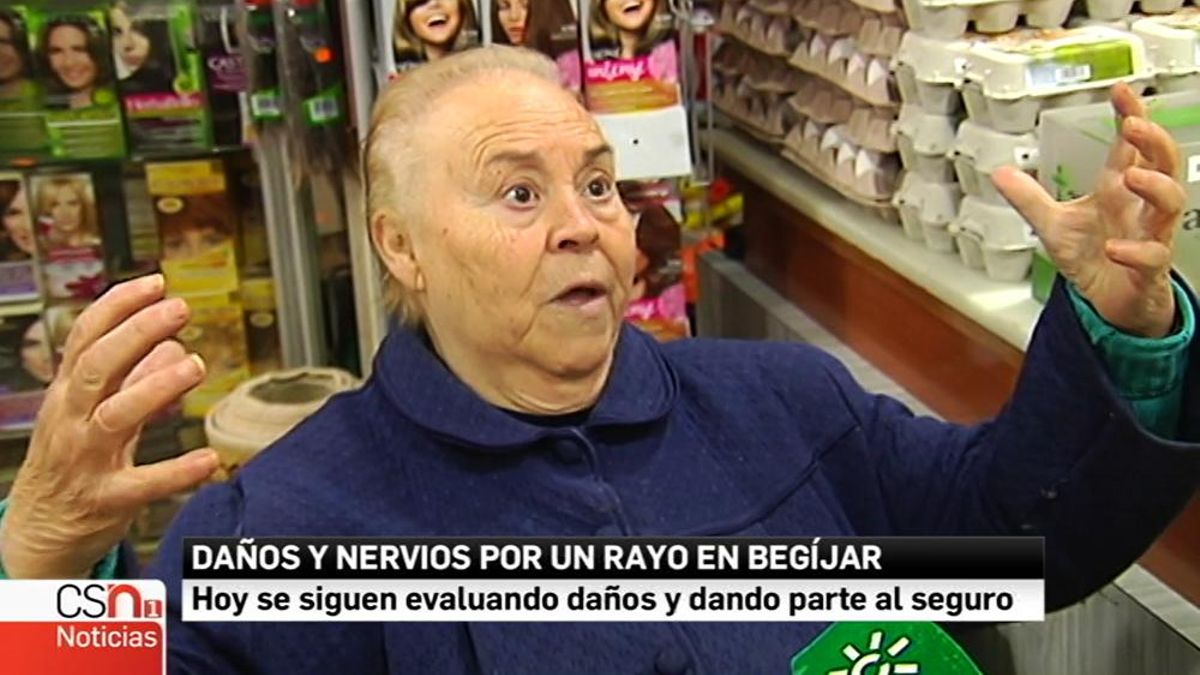 Antonia en su famosa intervención para los informativos de Canal Sur