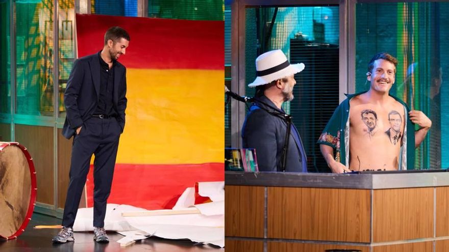 'La Revuelta' arrancó con tatuajes de Pedro Sánchez y Motos, la aclaración de tres bulos y "la misma mierda"