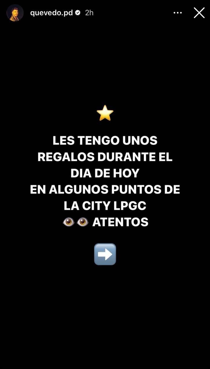 Fotograma de una publicación del cantante en la red social Instagram a primera hora de la mañana de este jueves