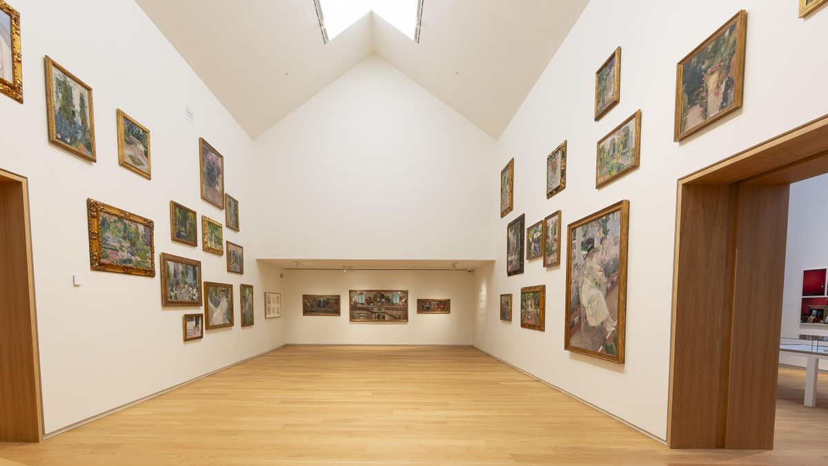 Algunos de los cuadros de Sorolla expuestos en la muestra temporal