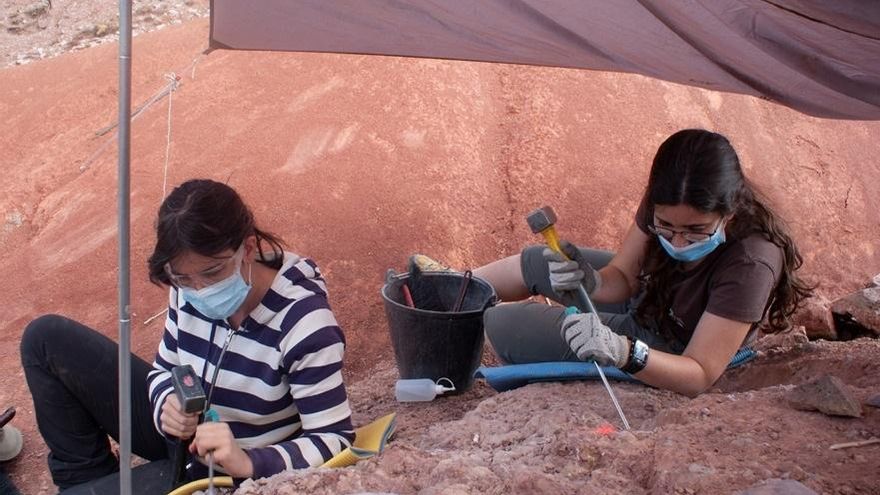 El Laboratorio Paleontológico de Loarre expone los huevos fósiles de dinosaurios hallados en el yacimiento de Santa Mari