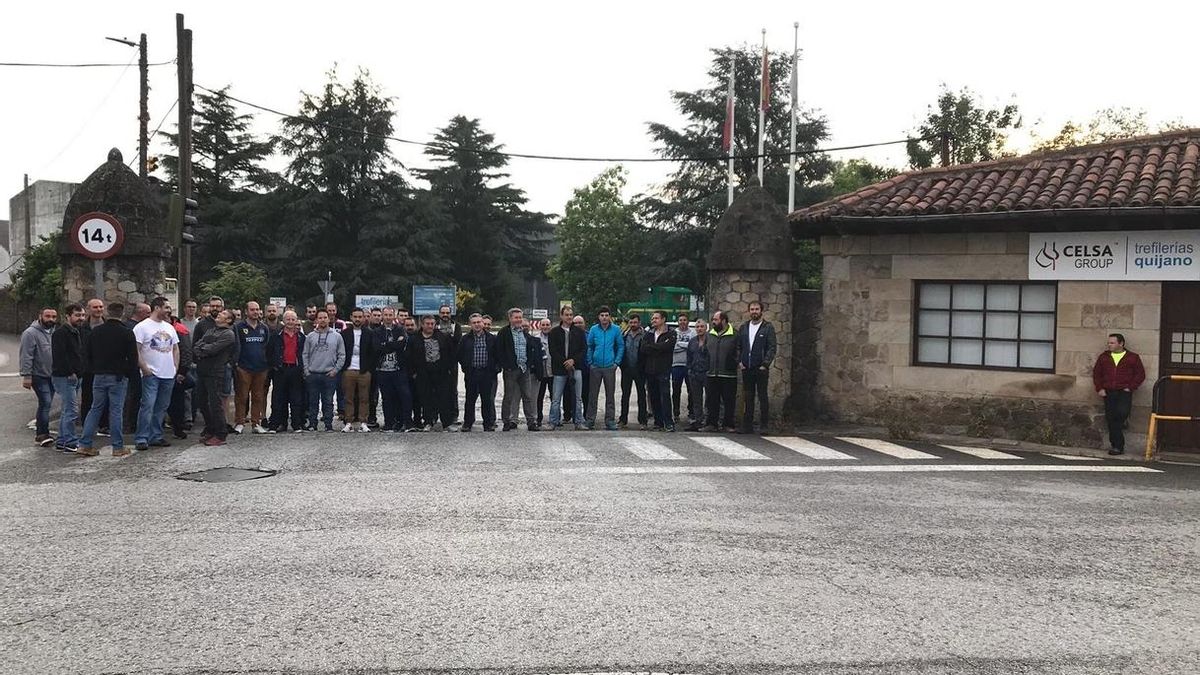 La huelga paraliza la producción en la antigua Trefilerías Quijano