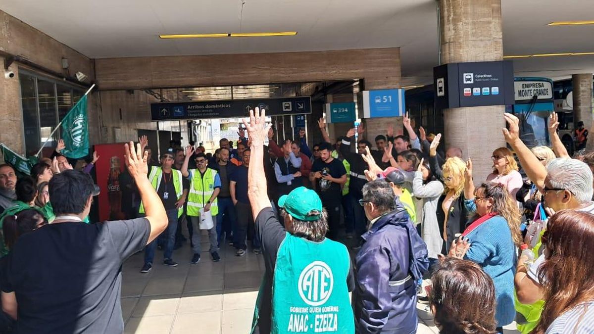 Desde el gremio ATE llevan adelante un paro de estatales este martes 21 de abril.