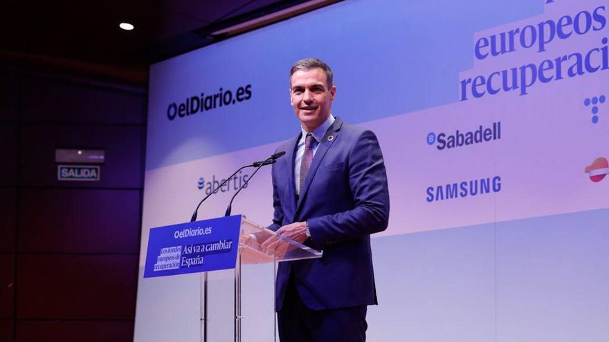 Pedro Sánchez cierra el foro sobre fondos europeos organizado por elDiario.es