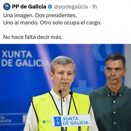 Captura del post eliminado por el PP de Galicia