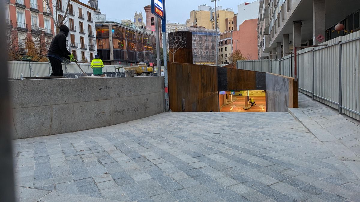 Últimos trabajos en el parking de Luna, antes de su reapertura