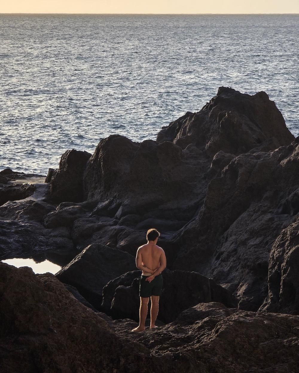 Quevedo, en un momento de la grabación de su nuevo proyecto en El Porís de Candelaria (Tijarafe).