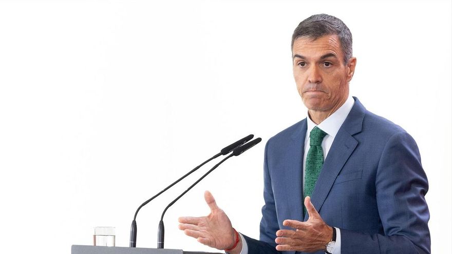 El presidente del Gobierno, Pedro Sánchez, interviene durante la presentación del acto ‘IA360: plan para un despliegue responsable de la IA’, en La Moncloa, a 21 de septiembre de 2026, en Madrid (España).