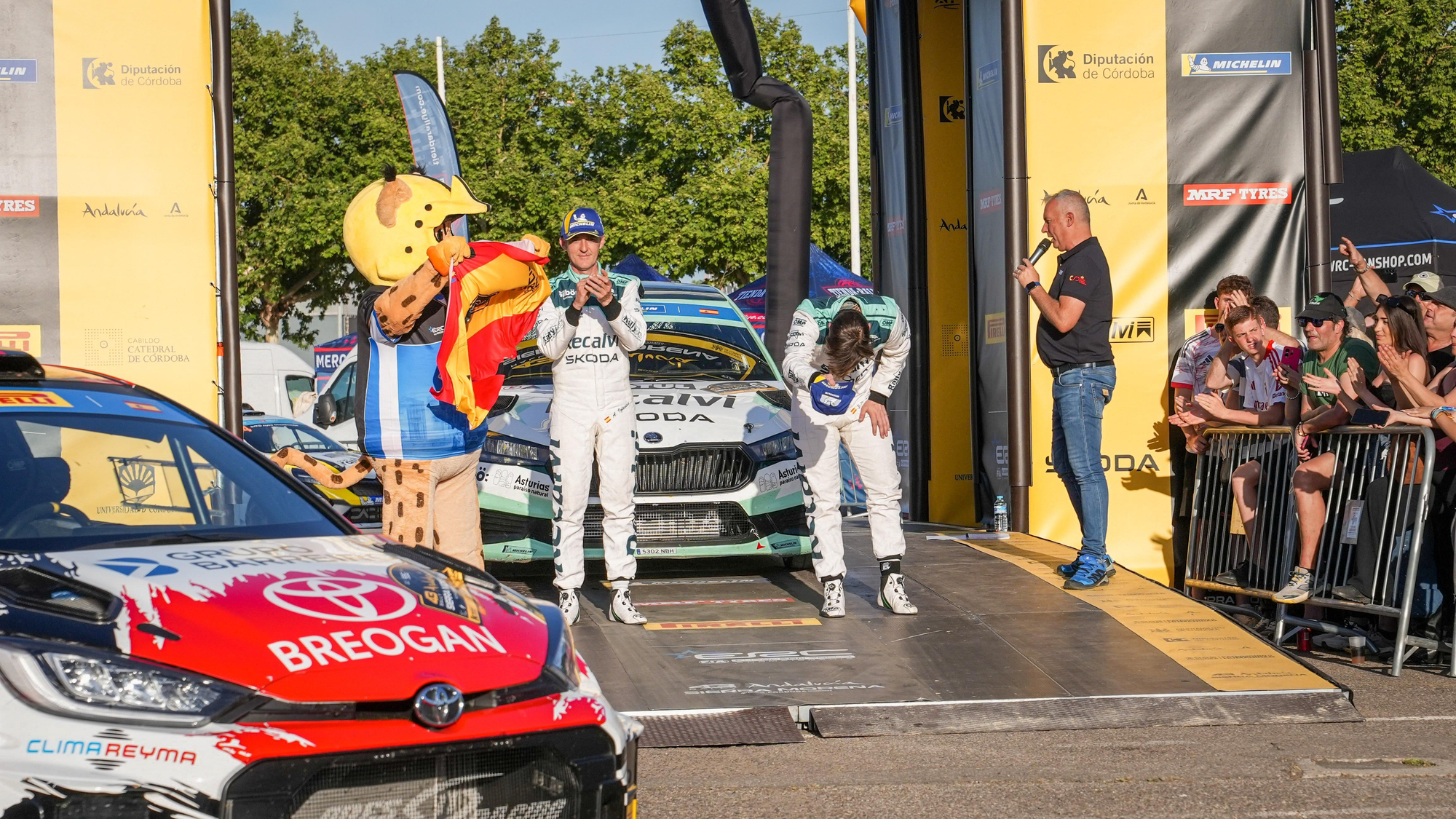 Entrega de premios y podio del Rally Sierra Morena