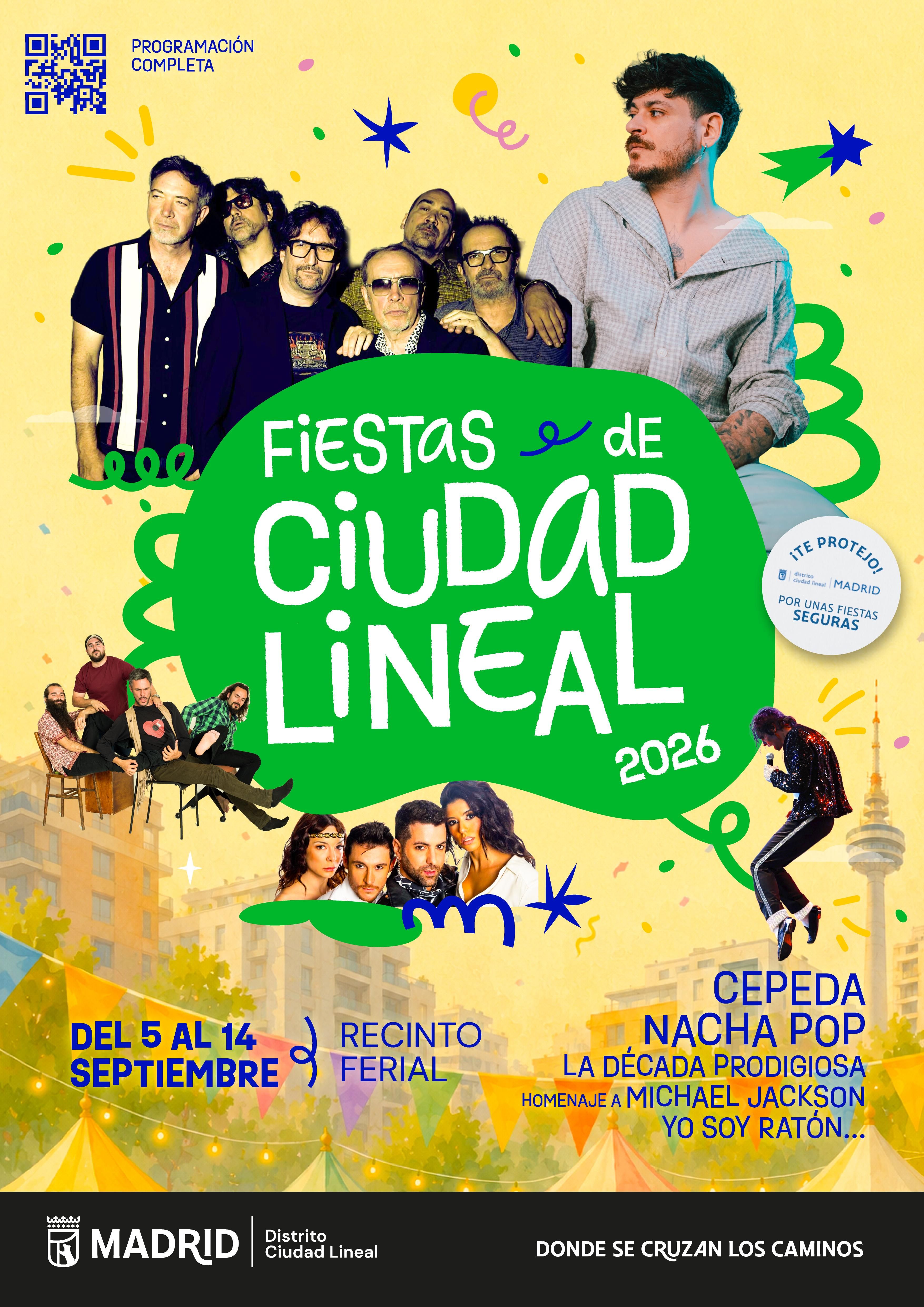 Cartel de las Fiestas de Ciudad Lineal 2026