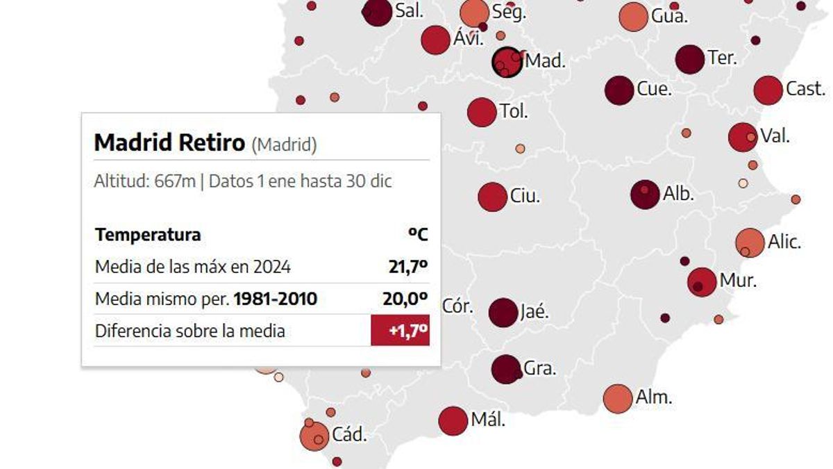 Detalle del mapa de temperaturas de 2024