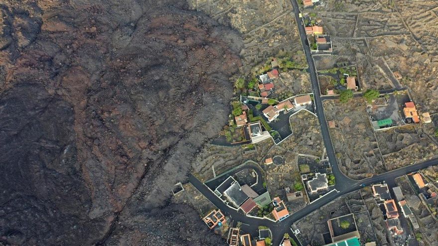 La colada de lava del volcán de La Palma.