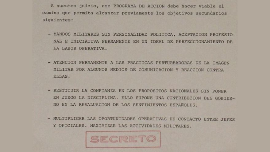 "Católicos con evidencias": una propuesta de trabajo secreta del ejército tras el 23F buscaba reforzar su imagen y mando