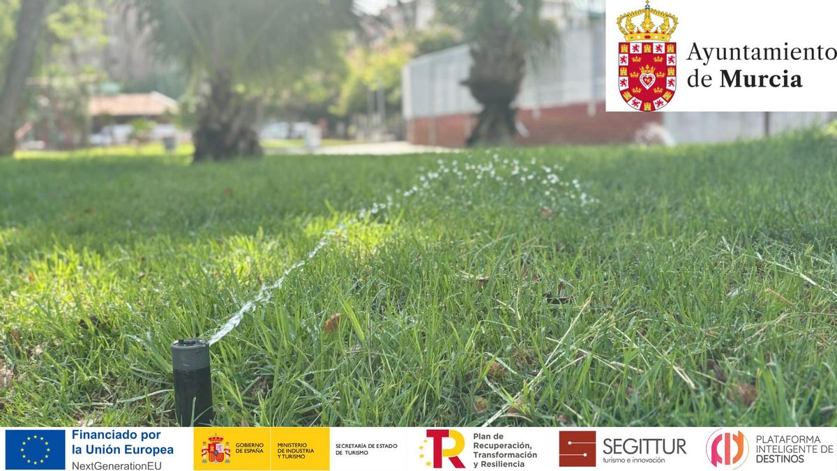 Murcia apuesta por el ahorro de agua con un nuevo sistema de riego inteligente en sus jardines