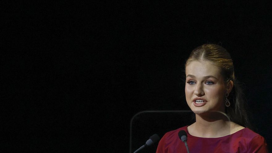 La Princesa Leonor durante la gala de entrega de los Premios Princesa de Asturias 2026 que se celebra este viernes en el Teatro Campoamor