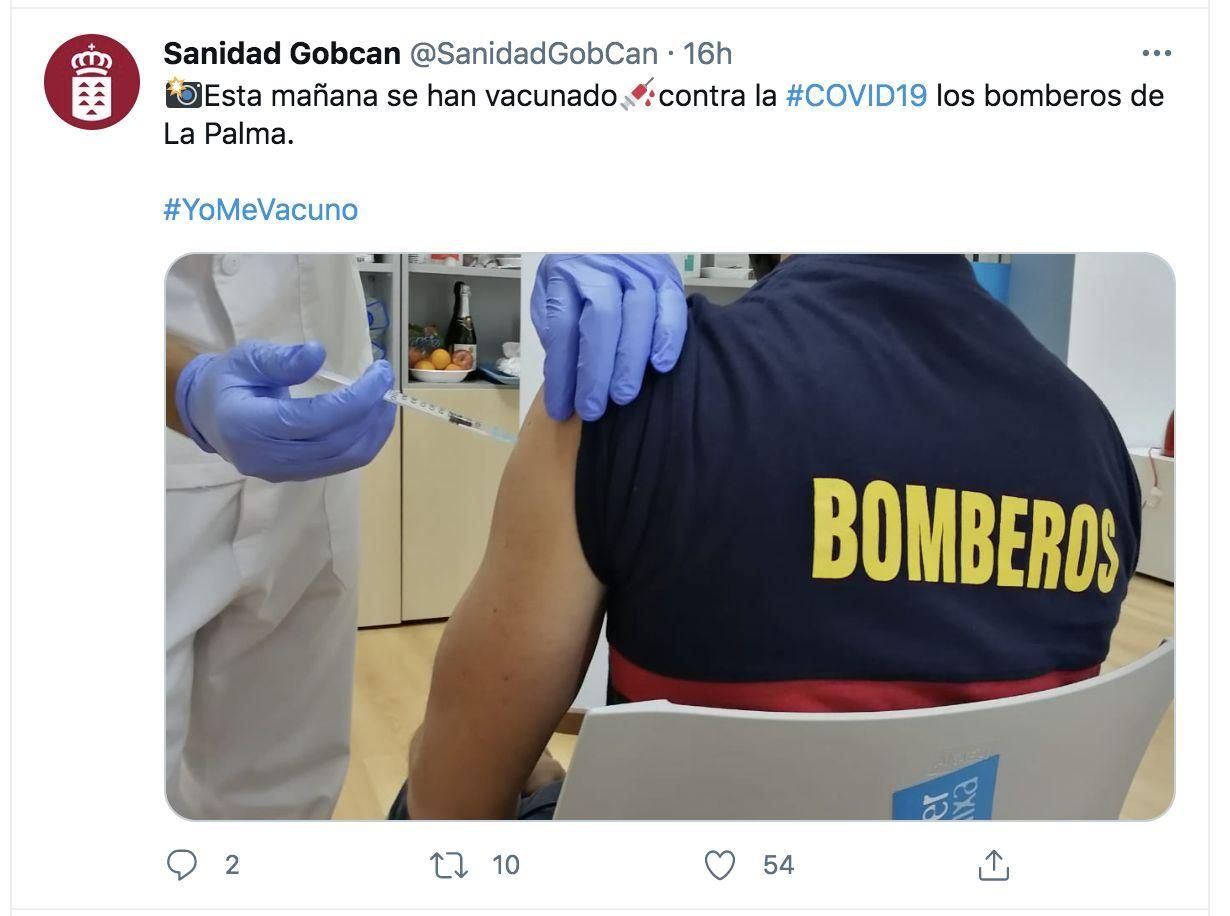 Twitter Consejería de Sanidad del Gobierno de Canarias.