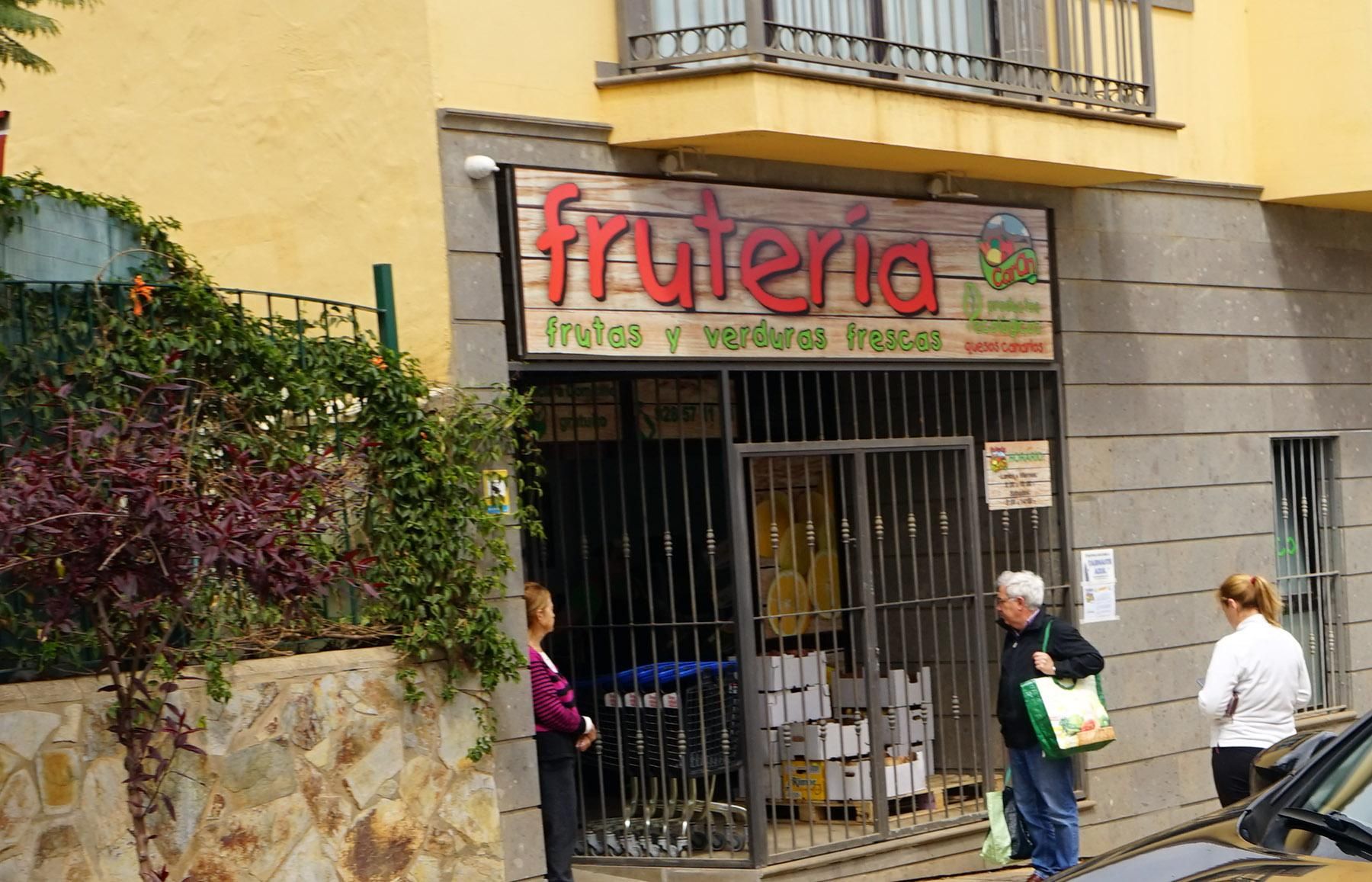 Frutería en Gran Canaria en este día de confinamiento.