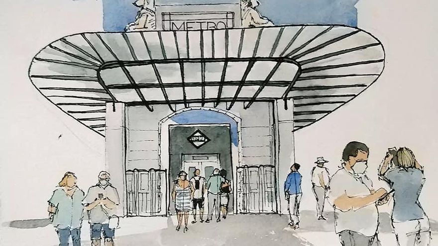 La reconstrucción del templete de Antonio Palacios, camino de convertirse en icono turístico de Madrid en tiempo récord
