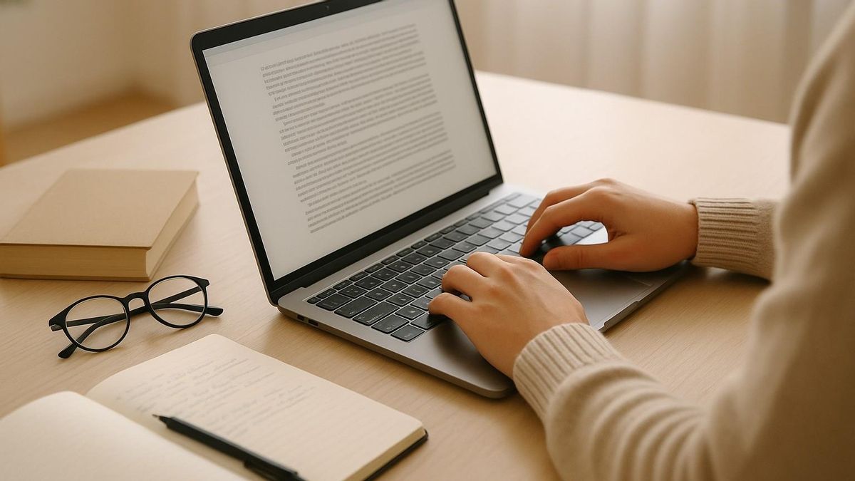 Imagen del proceso de escritura en varios formatos.