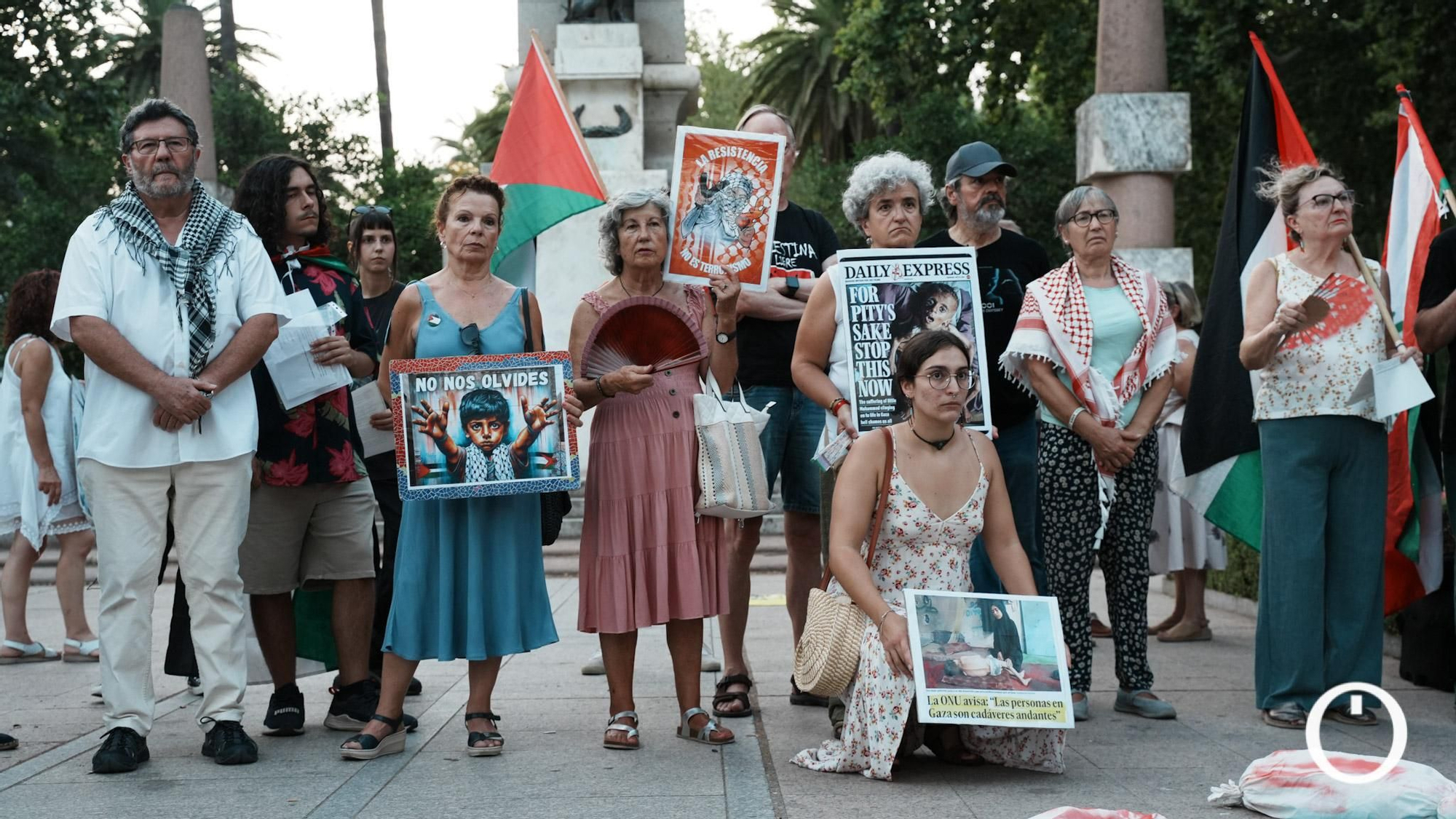Concentración por el 80º aniversario del bombardeo de Hiroshima y Nagasaki, contra el rearme y las guerras.