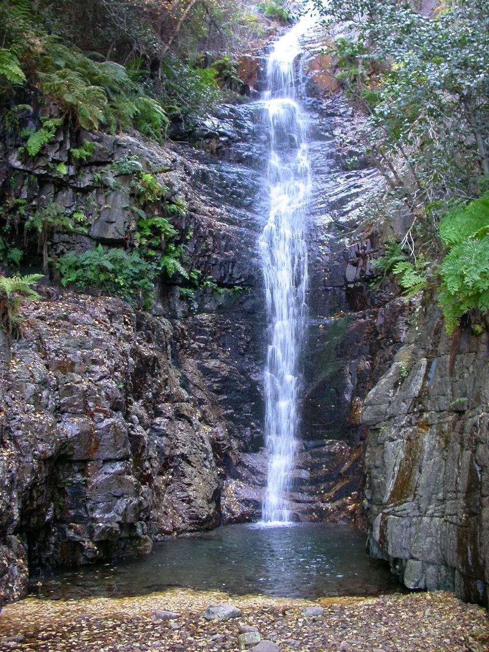 Cascada de la ruta de El Chorro.