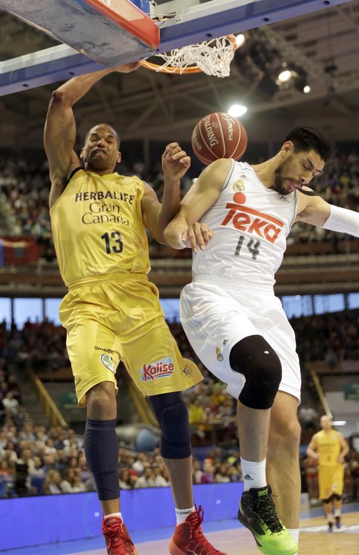Partido de la final de la Copa del Rey 2016 entre el Herbalife Gran Canaria y el Real Madrid. Efe.