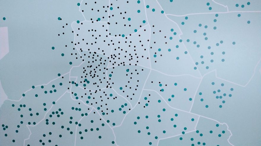 El mapa (provisional) de la expansión de Bicimad a los 21 distritos de Madrid