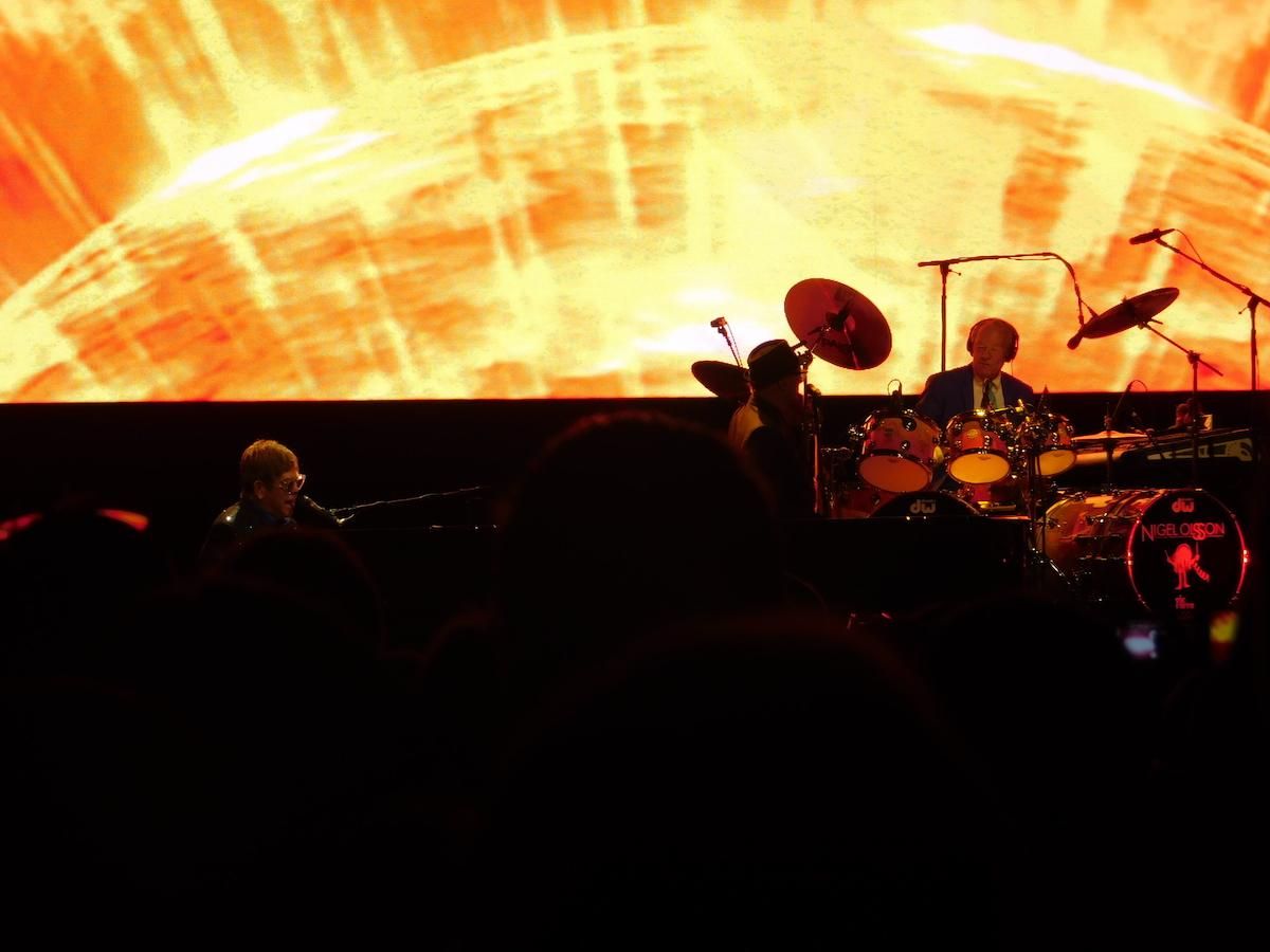 El artista británico Elton John en su concierto de Gran Canaria.