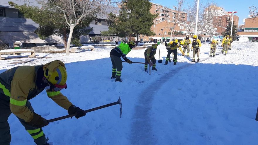 Trabajos de las brigadas forestales BRIF en Toledo
