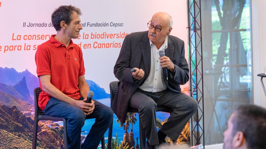 Carlo Morici (i) y Manuel Caballero (d), en la II Jornada de Biodiversidad