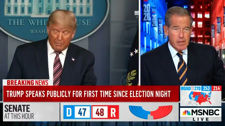 ABC, NBC y CBS cortaron la rueda de prensa de Trump por sus acusaciones infundadas de fraude electoral